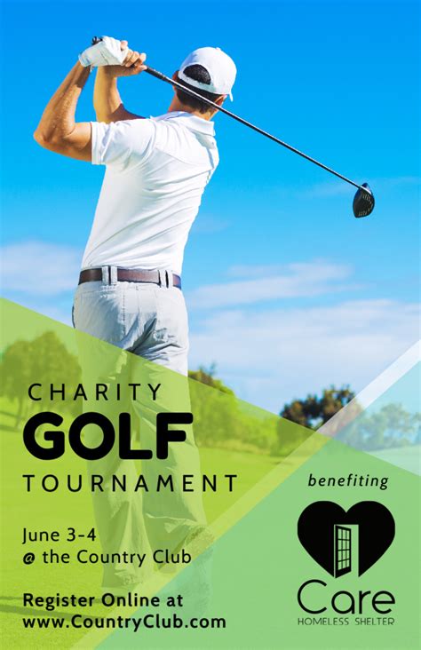 charity golf tournament flyer